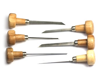 6x nuovi set di bulini per incisori manici in legno assortimento di bulini per gioiellieri