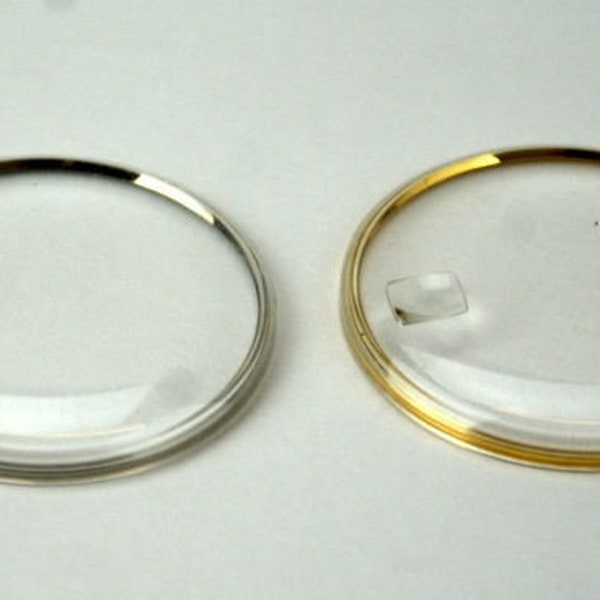 Watch Acrylic Plastic Crystal & Date Lens For Omega 30.6, 31.6 Silver and Gold