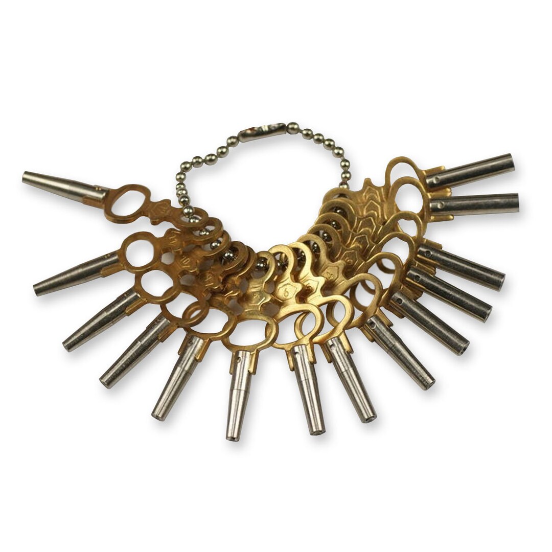 Set 14 Pocket Watch Winding Keys Wind All Vintage Old Pocketwatch