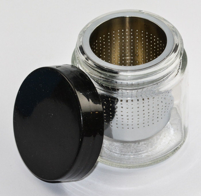 Glass Jar With Steel Sieve for Cleaning Watch Parts or Gems Etsy