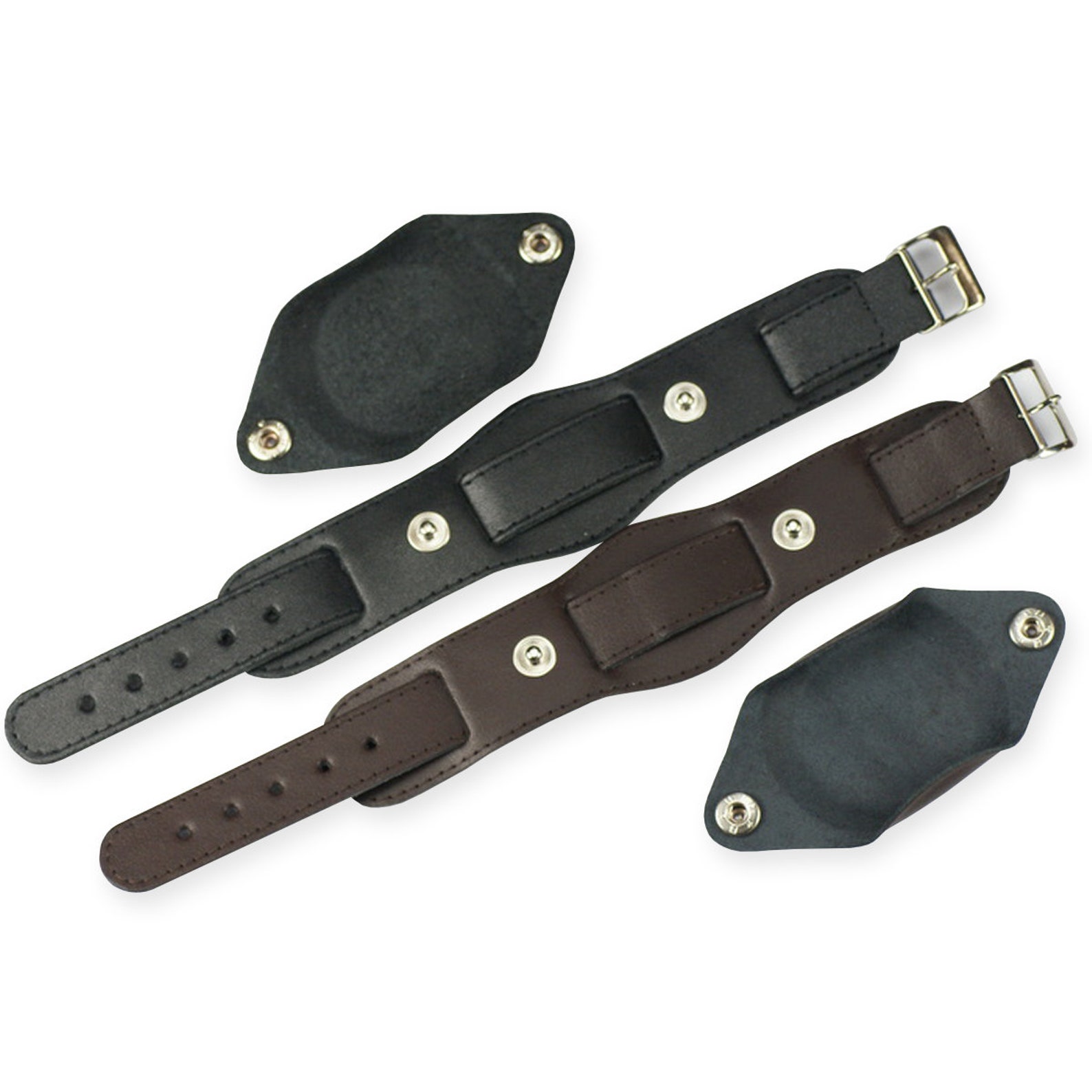 Military Leather Strap & Cover 18mm Black Brown Watch Straps Etsy