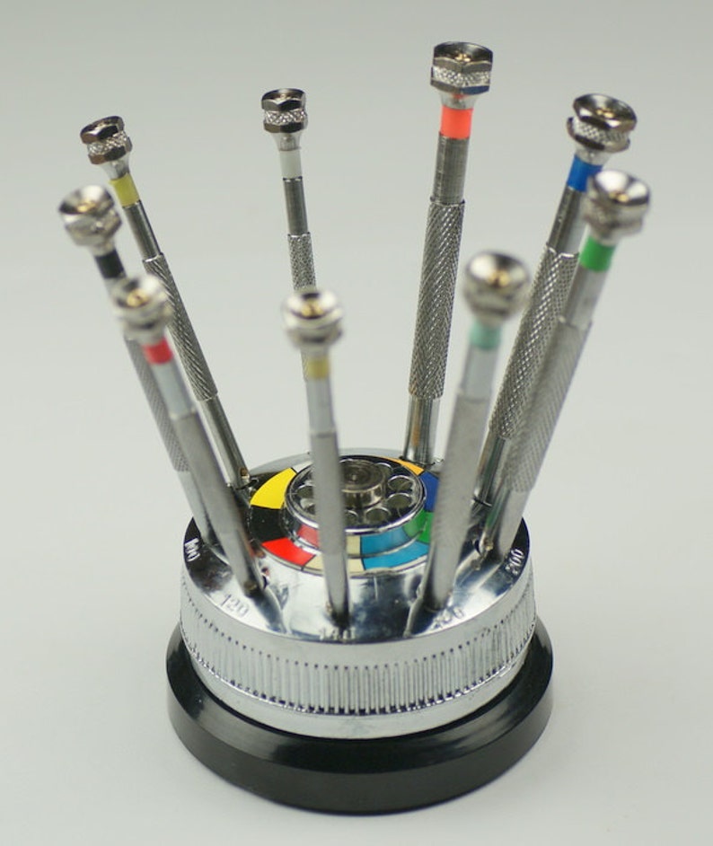 Jewellers Screwdrivers Set French Type With Revolving Base Etsy