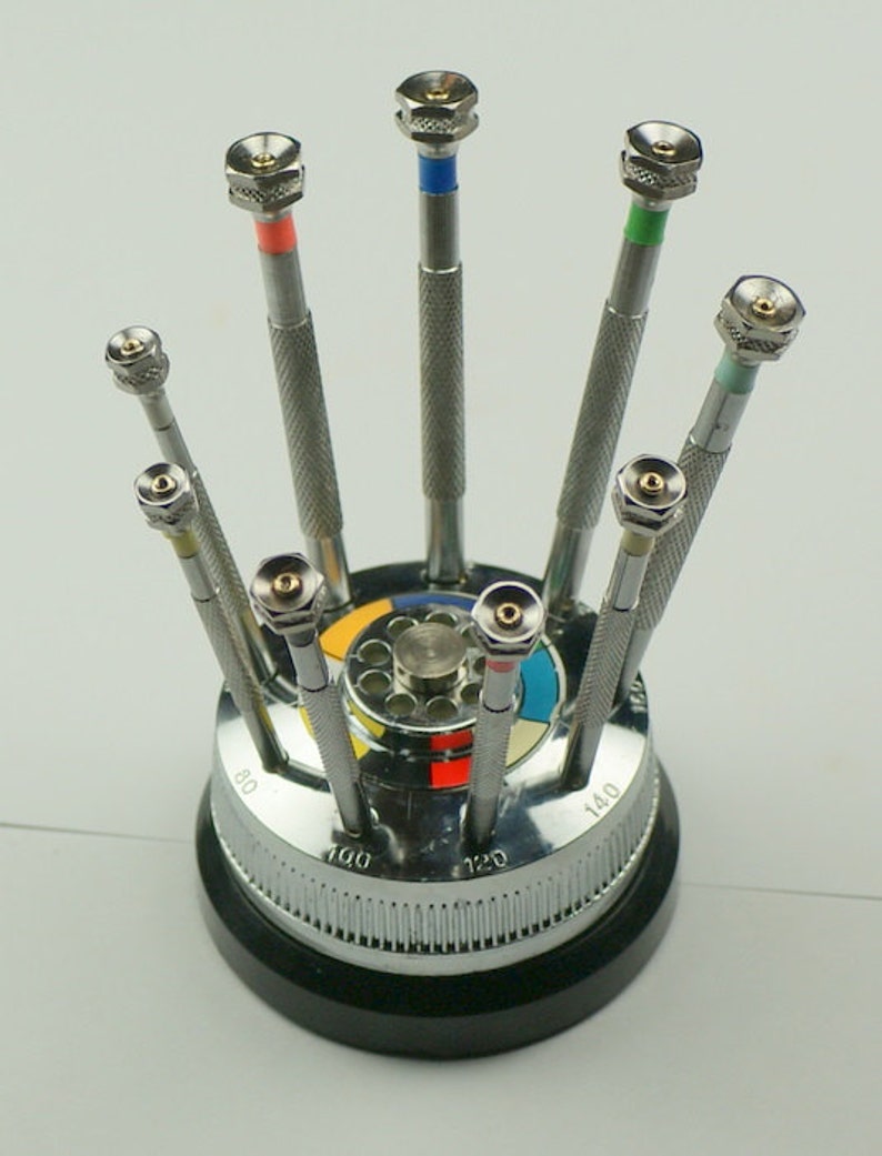 Jewellers Screwdrivers Set French Type With Revolving Base Etsy