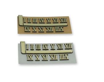 Stick on clock numbers roman numerals 10mm art craft dial sticking gold adhesive 1 set