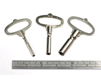 Uhr Wickelschlüssel französischer Typ vernickelt Stahl 2,75mm - 7mm Schlüssel Großvater
