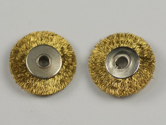 2x Brass Wire Unmounted Brushes for Dremel Rotary Polishing