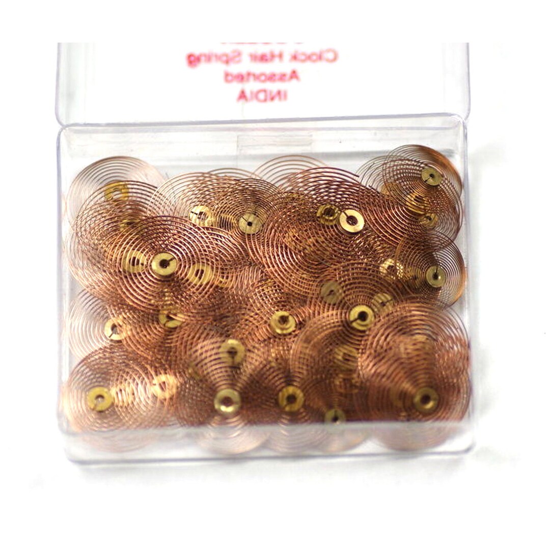 72x Alarm Clock Hairsprings Assortment Sizes Spares Clockmakers Hair