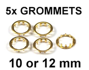 Clock grommets dial key hole brass finish collets 10mm 12mm old antique clocks