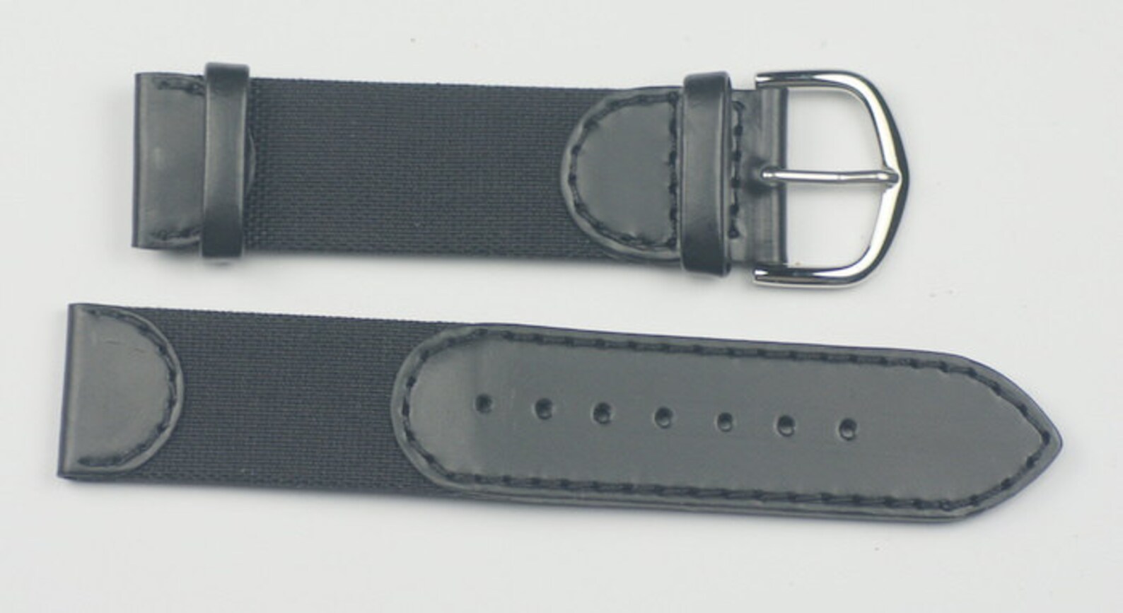 Leather & Fabric Mix Watch Straps 18mm 20mm Black Green Brown Etsy