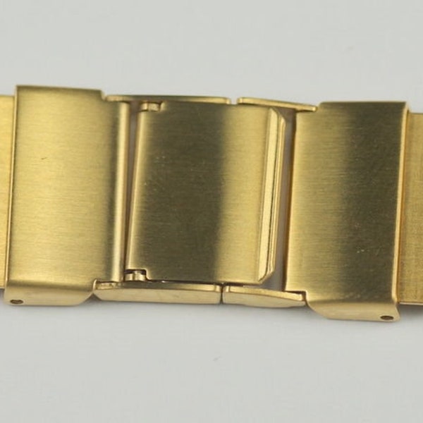 16mm Seiko style gold clasp/buckle clip on metal mesh straps bracelets safety