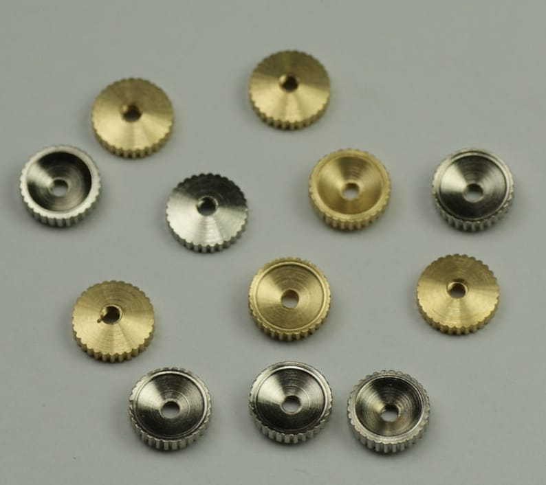 Clock hand NUTS x12 gold & silver coloured clockmakers parts Etsy