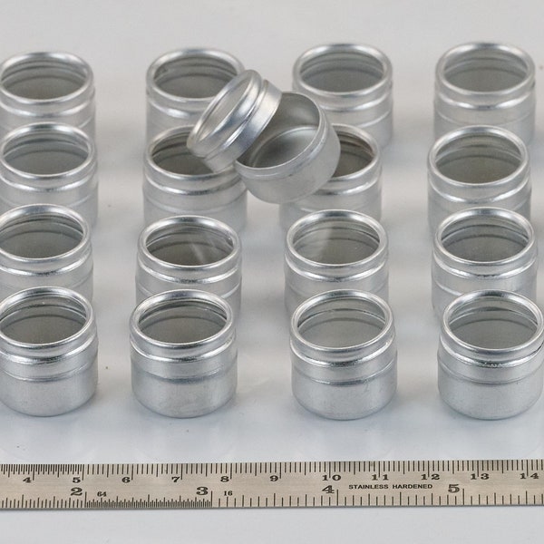24x 20 mm in alluminio per piccoli orologi, ricambi, contenitori, piccole scatole, vaschette, barattoli