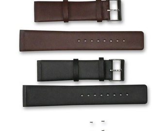 Bracelet de montre Skagen en cuir authentique 22mm vis sur bande de remplacement brun noir