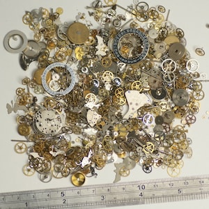 50g Watch parts Jewellery making steampunk altered art craft cyberpunk cogs gears crafts