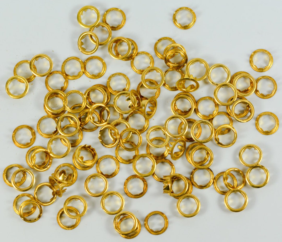 100 Clock Grommets Dial Key Hole Brass Finish Collets 1012mm Old