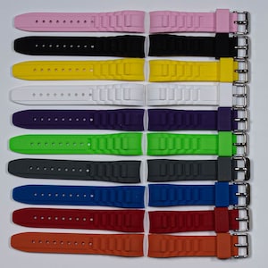Premium Silicone Rubber Curved Ends Rubber Watch Strap Divers - Etsy
