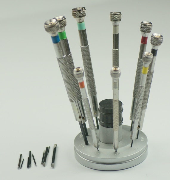 X9 SCREWDRIVERS on Base/stand QUALITY Spare Blades Jewellers Etsy UK