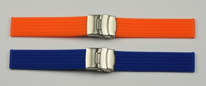 Silicone strap shop with deployment clasp