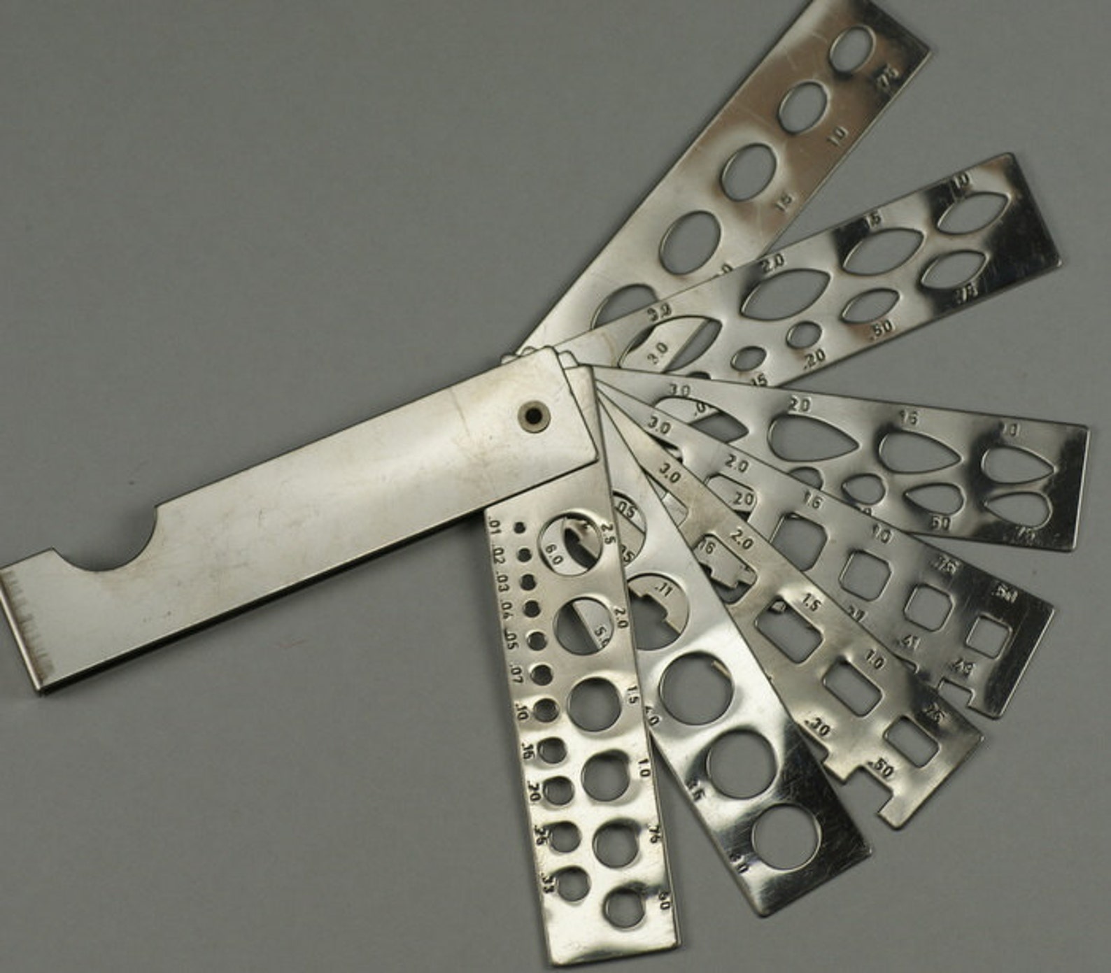 Gem Stone Measuring Gauge Foldaway Sizing Measure Steel Tool Etsy UK