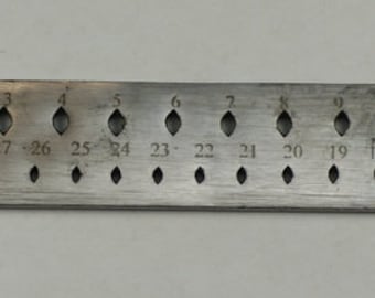 Proops Jewellers 8" Half Round Semi Circle 30 Hole Drawplate Wire Wrapping J1009 Proops Jewellers 8" Half Round Semi Circle 30 Hole Drawplate Wire Wrapping J1009
