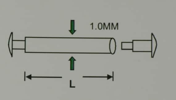 Rohr Reib Stifte Verschlüsse Riemen Armbänder Nieten den 10mm 24mm