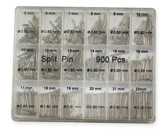 900x Split pin bar for watch straps 5mm - 22mm steel pins bars watch tool parts