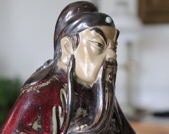Rare Chinese Temple Wan Jiang Porcelain. Chinese Astrology, Mythology Longevity gods.