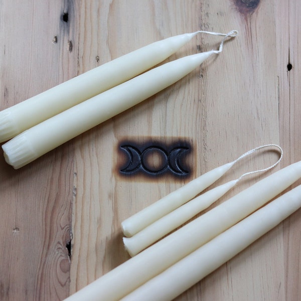 Antique White, Primitive Hand Dipped Taper Candles.