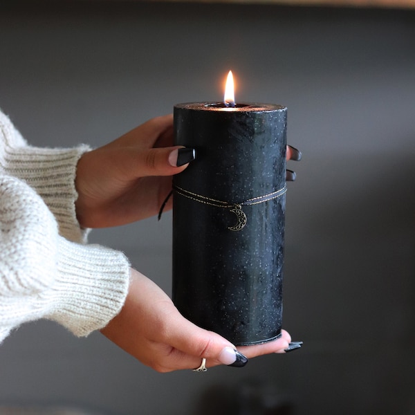 Black Cherry Hand Poured Pillar Candles. Available in Multi Sizes.