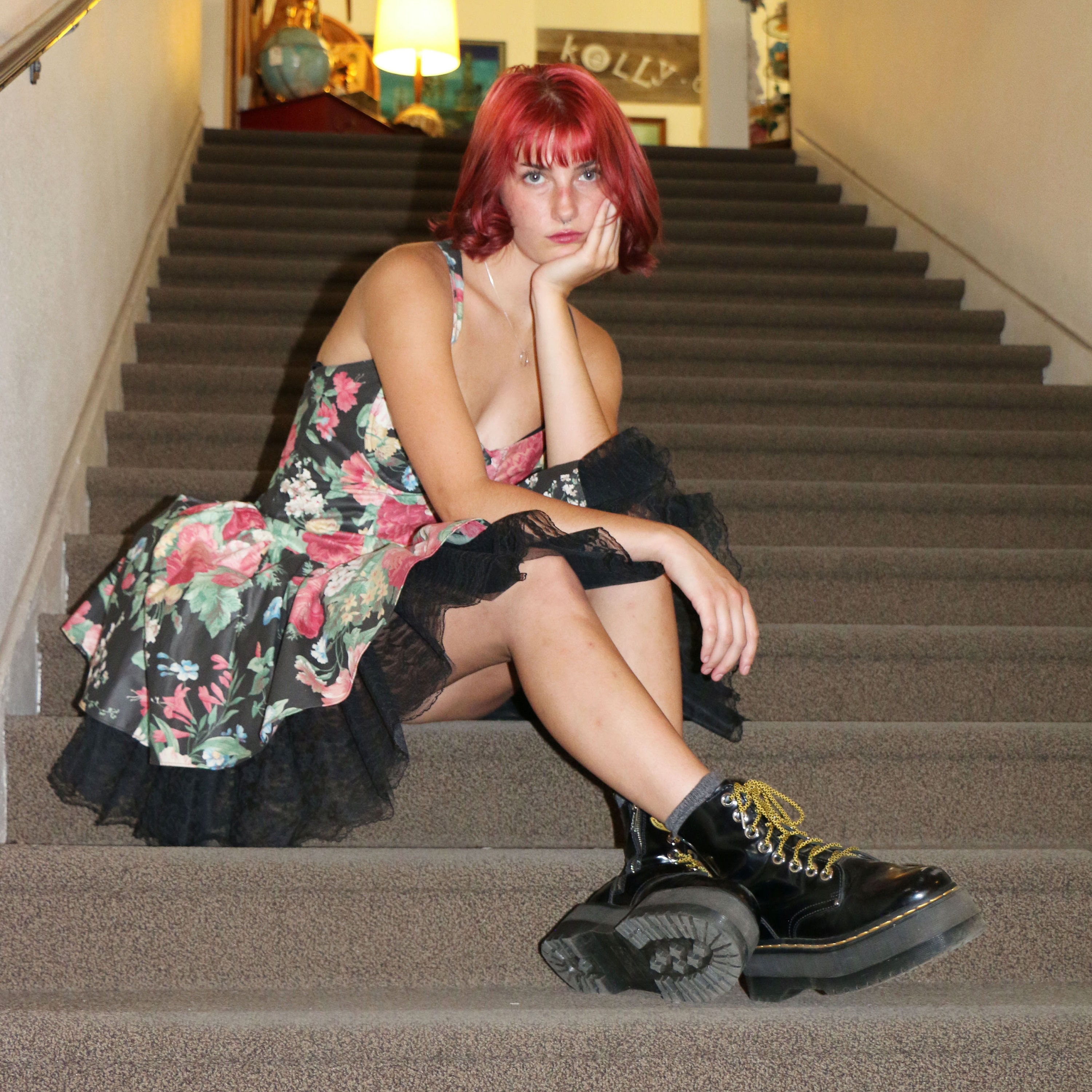 skater dress 90s style Elsie & Fred 90's Floral Skater Vintage Dress