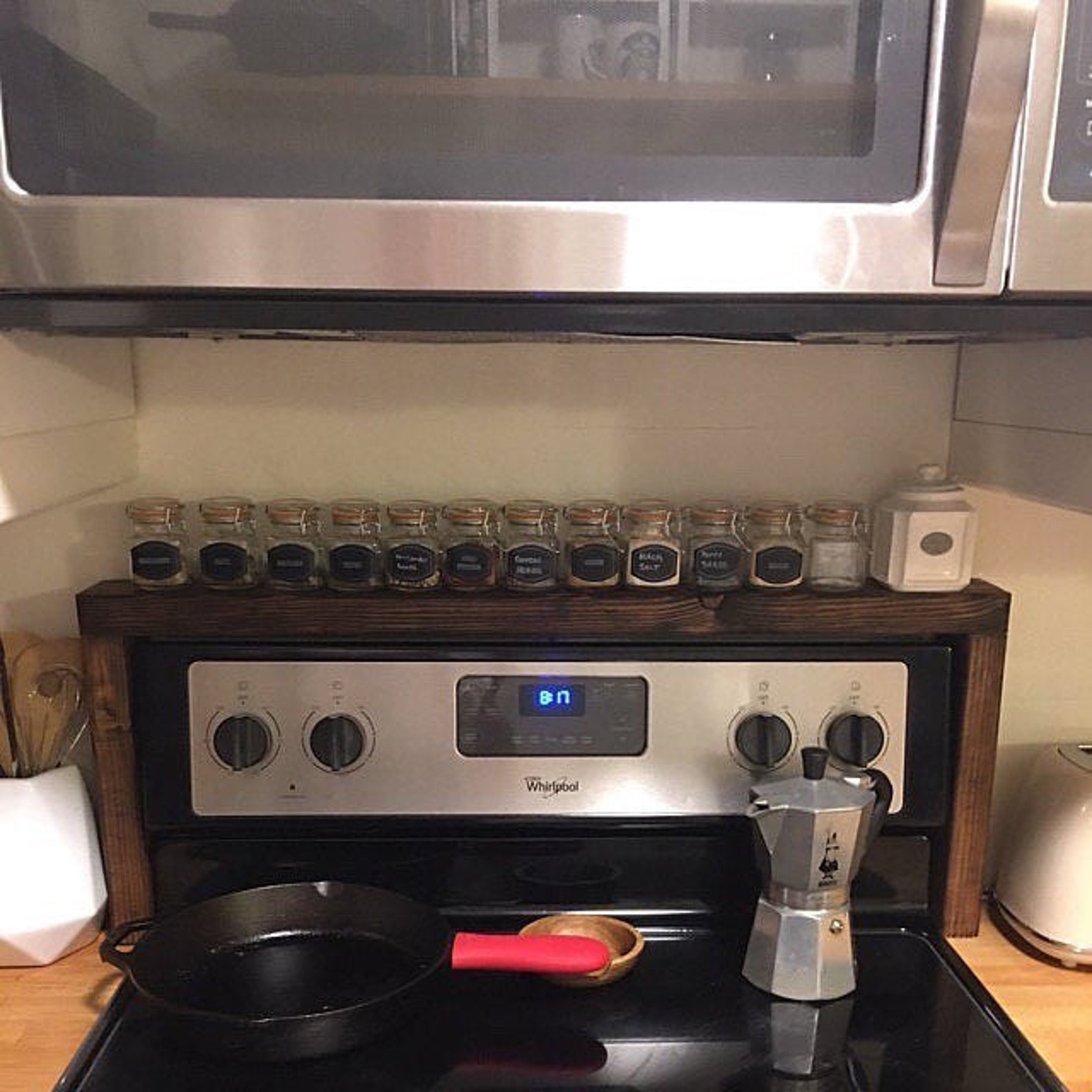 Sobre el estante de especias de la estufa decoración del | Etsy