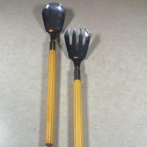 Signed CHASE Large Salad Serving Fork and Spoon