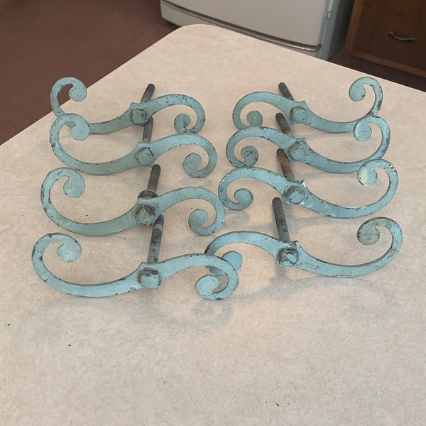 Four Pair of Steel "S" Scroll Shutter Dogs
