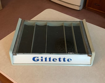 Gillette Counter Display Case Shaving Blades