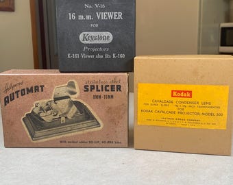 米50s Vintage Film Viewer made in America Vintage Movie Viewer, Melton 8MM Movie Viewer by Movie Time
