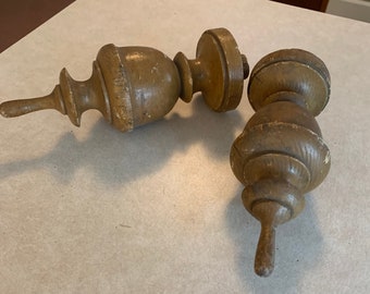 Nice Old Set of Maple Finials