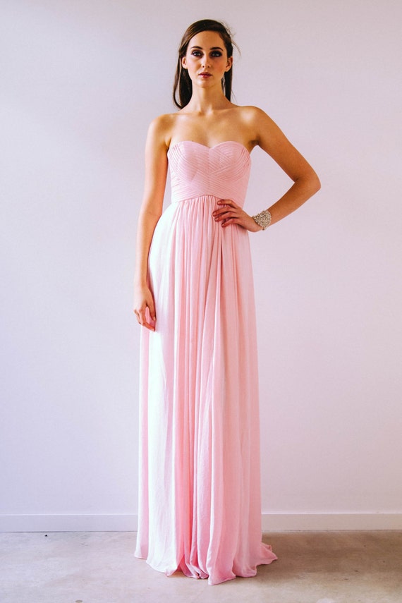 ballet pink bridesmaid dresses