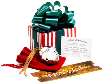 Polar Exp Sleigh Bell Gift Set: Personalized Ticket & Certificate