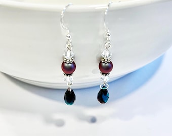 Sterling silver Swarovski dangle earrings
