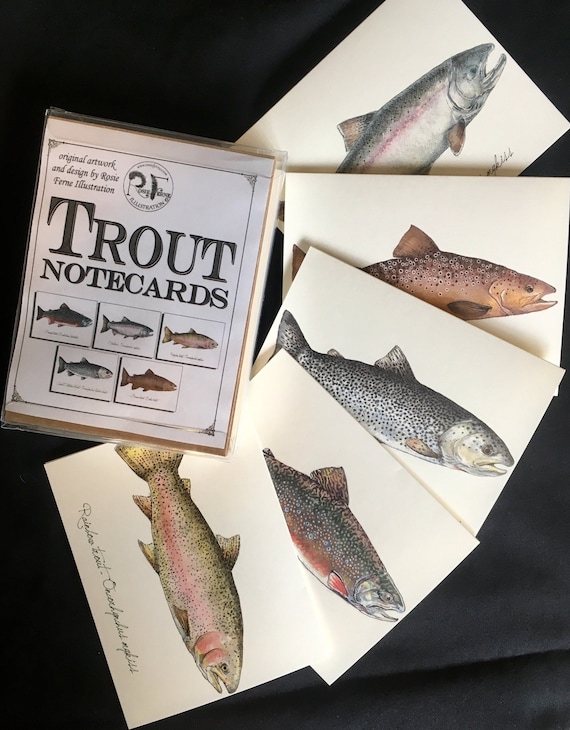 Holiday Christmas Cards TROUT STEELHEAD pack of 10!