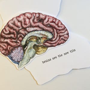 Brains Are The New Meisen Karte, gehirnförmige Karte mit detaillierter anatomischer Illustration