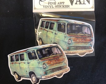 Classic Van vinyl sticker- Chevy van Decal, GMC Van Sticker, Camper sticker, Camper van decal, classic car Lover, Van life sticker