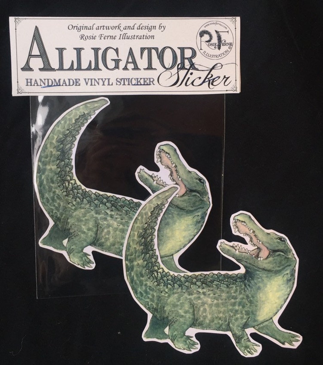 Alligator Sticker, Handmade Vinyl Sticker, Laptop Sticker, Water Bottle ...