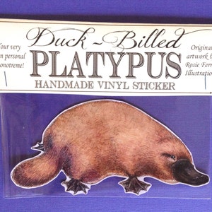 Platypus Sticker - vinyl bumper laptop macbook sticker with cute quirky original Australia duck billed platypus sticker bomb sticker pack