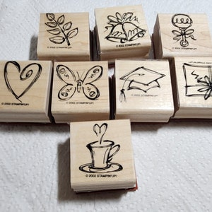 Stampin Up Stamp Set / Retired Stampin Up / 2002 Stampin Up / Wood Stamps / Rubber Stamps  / Craft Supply  / Craft Stamps  / Scrapbooking