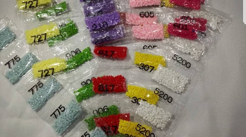 Diamond Painting Drills ROUND / DMC Colors 400-600 / Diamond | Etsy