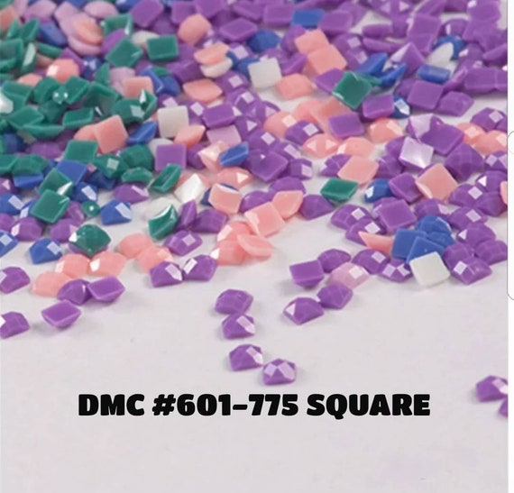 Diamond Painting Drills SQUARE DMC Colors 601 775 Diamond Painting Accessories Diamond Painting Beads Diamond Painting USA Shipper Etsy Polska