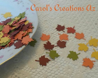 150 Autumn Leaf Confetti  / Autumn Leaves Confetti / Autumn Maple Leaf Confetti / Maple Leaf Confetti / Autumn Die Cut Leaves