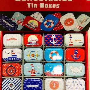 Diamond Painting Accessory Collector Tin / Needle Holder / Pill Tin/ Small Storage Tin / Wax Holder / Sewing Notion Holder / Nautical