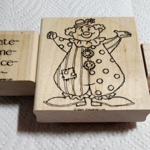 Stampin Up Stamps / Retired Stampin Up / Discontinued  Stampin Up / Clown Stamp / Birthday Stamp / Card Making  / Craft Stamp / Craft Supply